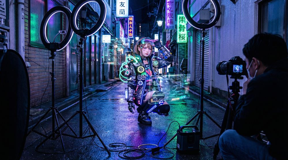 ai去衣赛博朋克cosplay写真视频