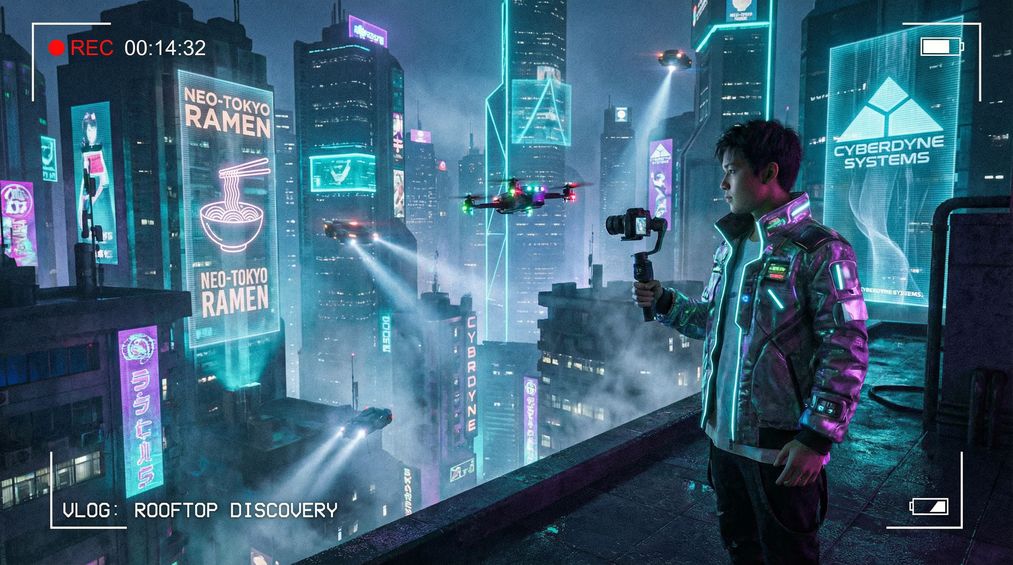 ai去衣城市探索vlog视频